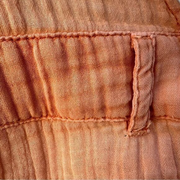 PILCRO Bib Shortalls Women 6 Gauze Peach Anthropologie - Picture 8 of 10